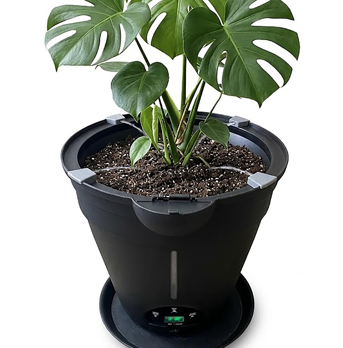 LAEBUILD Motorized Self Watering Plant Pots for Indoor Plants, 1.25 Gallon Automatic Planter with Programmable Pump, LED Indicator for Office Decor & Gardening