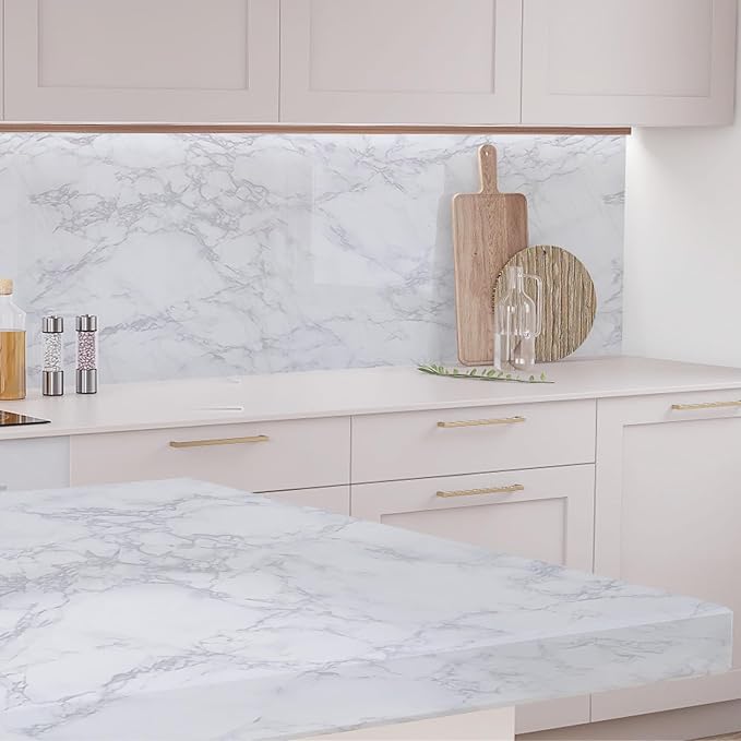 practicalWs Peel and Stick Marble Wallpaper 15.7'' x 472.4'' Marble Contact