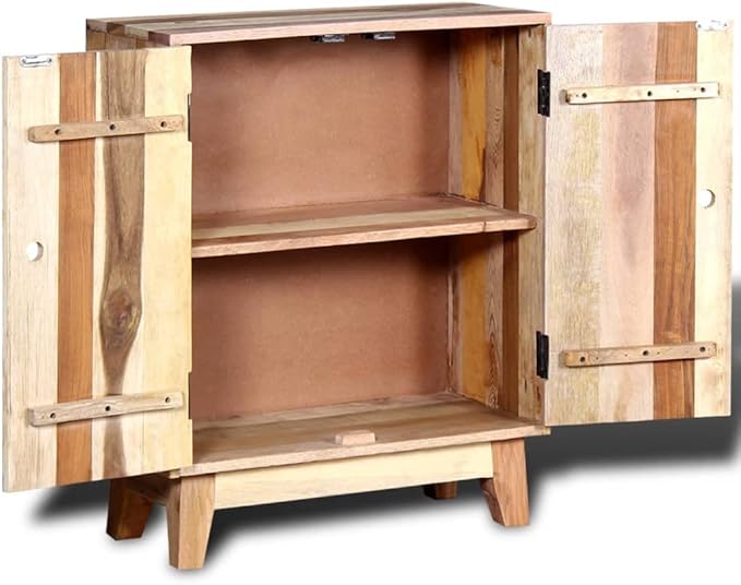 Sideboard Cabinet with 2 Doors, Reclaimed Wood Storage Console Table