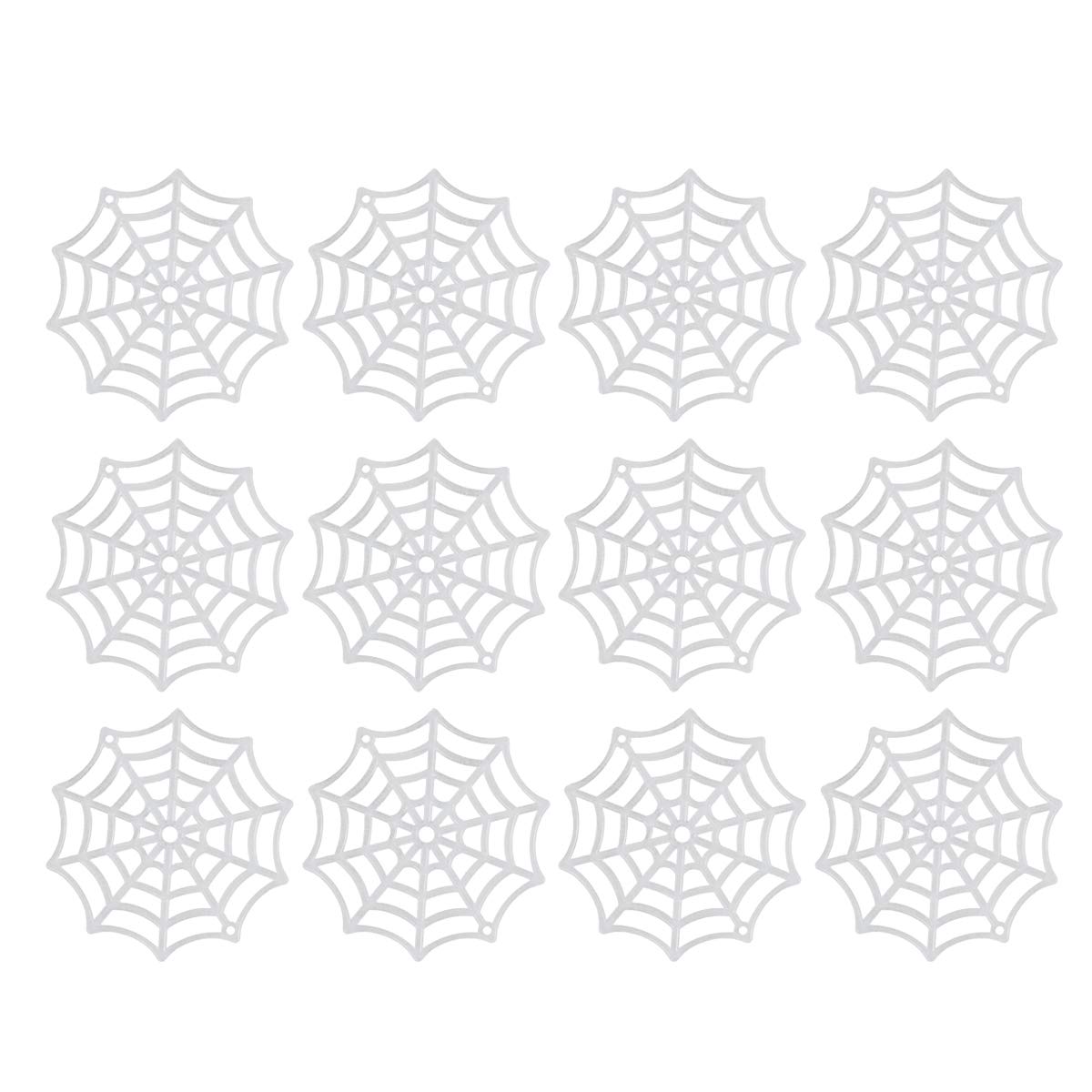 Abaodam Festive Supplies 50Pcs Spider Webs Plastic Cobweb Holiday Accessories for Halloween Decoration () Halloween Cobweb Decorations