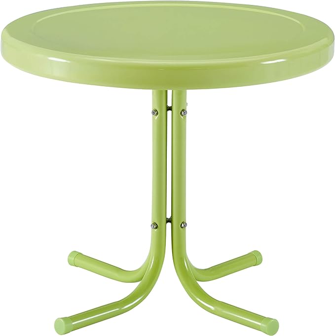 Crosley Furniture Griffith Weather Resistant Retro Metal Outdoor Side Table