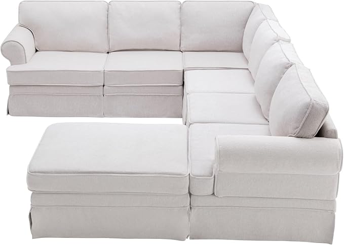 109.4" Fabric Upholstered Modular Sofa Collection, Modular Customizable