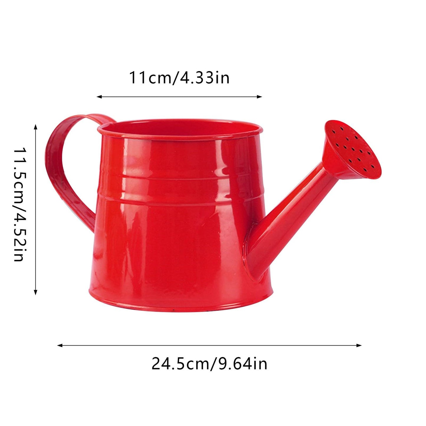Galvanized Watering Can 1L,Tinplate Watering Kettle with Removable Spout,Garden Decorations,Gardening Tools for Outdoor Indoor Plants Lawn Garden (Blue)