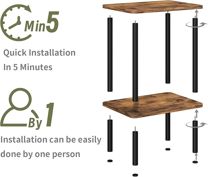 Apicizon 2 Tier End Table, Small Side Table