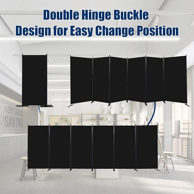 Room Divider 6FT Portable Room Dividers and Folding Privacy Screens, 6 Panel