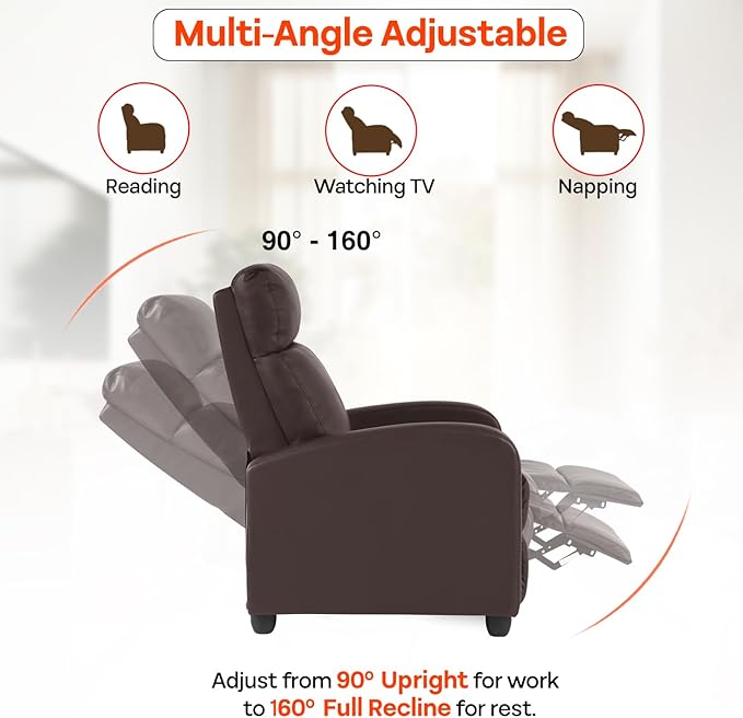 FDW Recliner Chair Massage Chair Reading Chair Reclining Sofa Home Theater