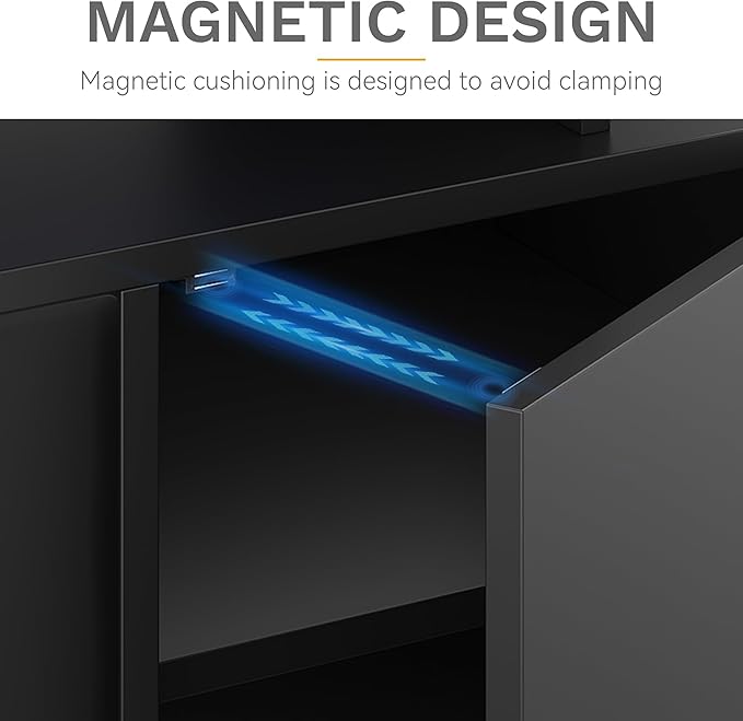 DWVO 70'' TV Stand with 36" Electric Fireplace, Entertainment Center with LED