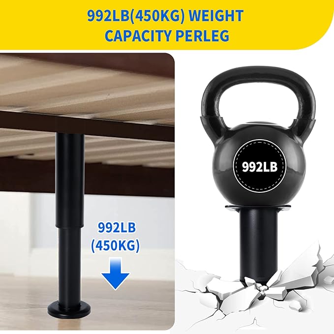 4 Pcs Adjustable Height Bed Support Furniture Legs