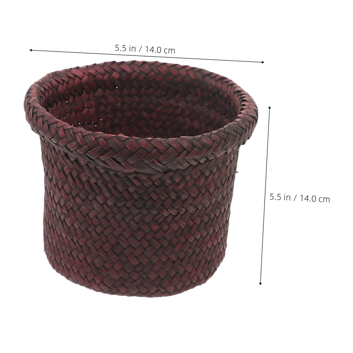 OFFSCH 1Pc Seaweed Woven Plant Holder Natural Seagrass Pot Container for Indoor Plants Handcrafted Design Versatile Basket for Home Decor