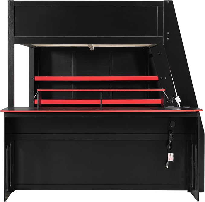 Full Size Wood Esports Loft Bed