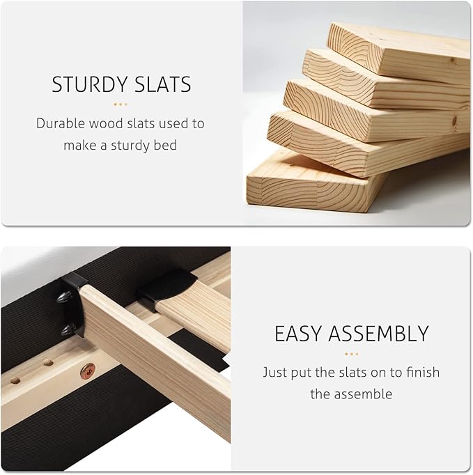 SHA CERLIN Queen Platform Bed Frame