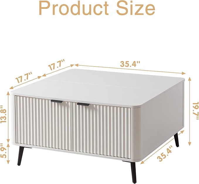 Fatmok Large Lift Top Coffee Table