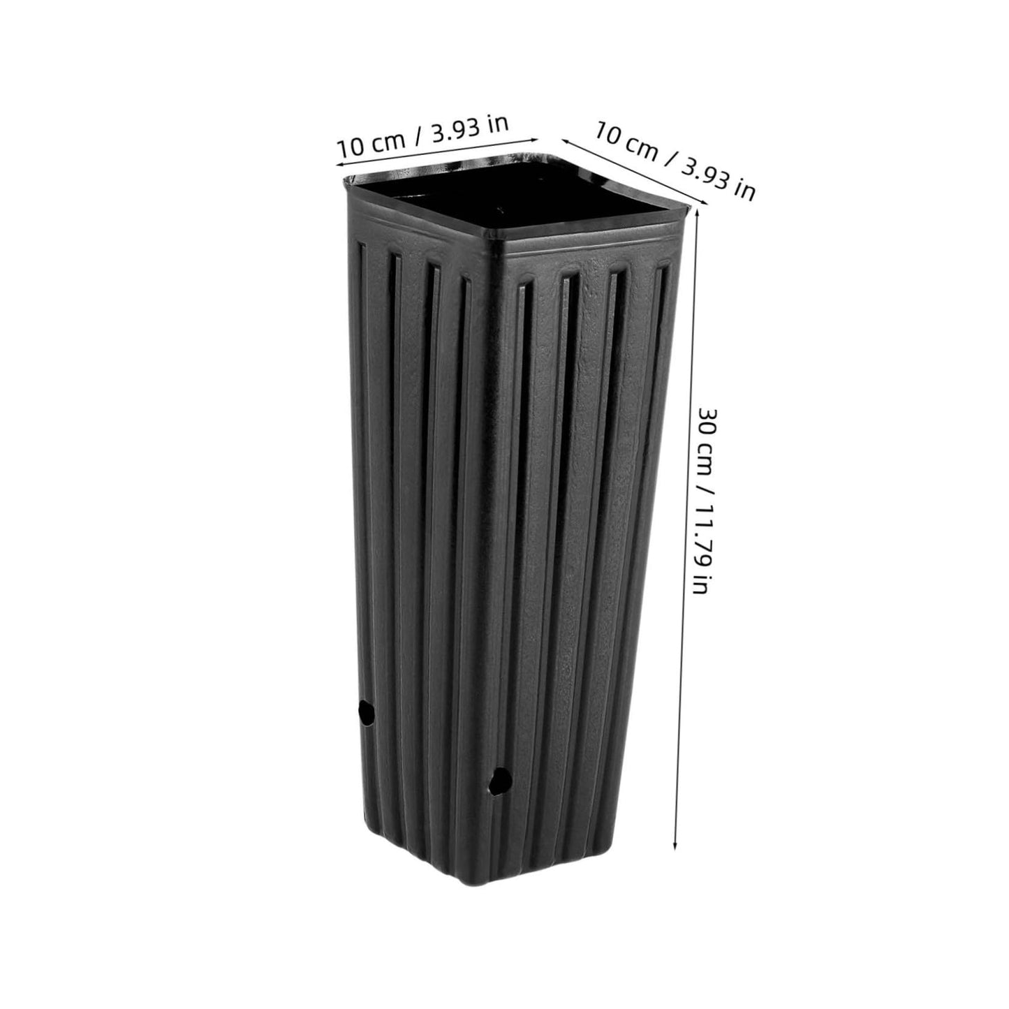 YARNOW 50pcs Tall Nursery Pots for Trees, 11.8 x 3.9 Inch, Black Plastic Grow Bags with Drainage Holes for Vegetables, Fruits, and Flowers