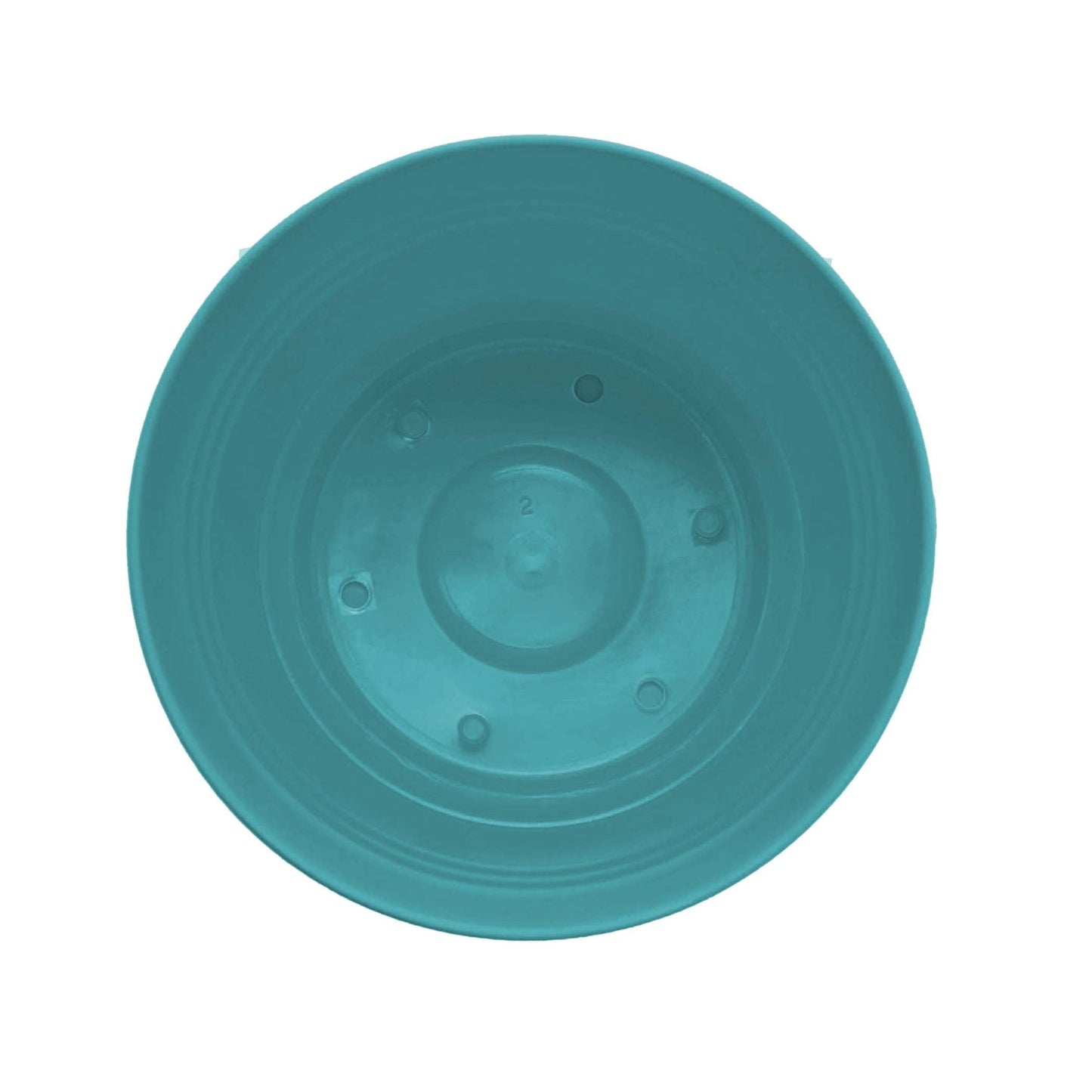 Bloem Saturn 7" Round Plastic Planter - Indoor/Outdoor, Snap-in Saucer & Drainage Holes, Bermuda Teal