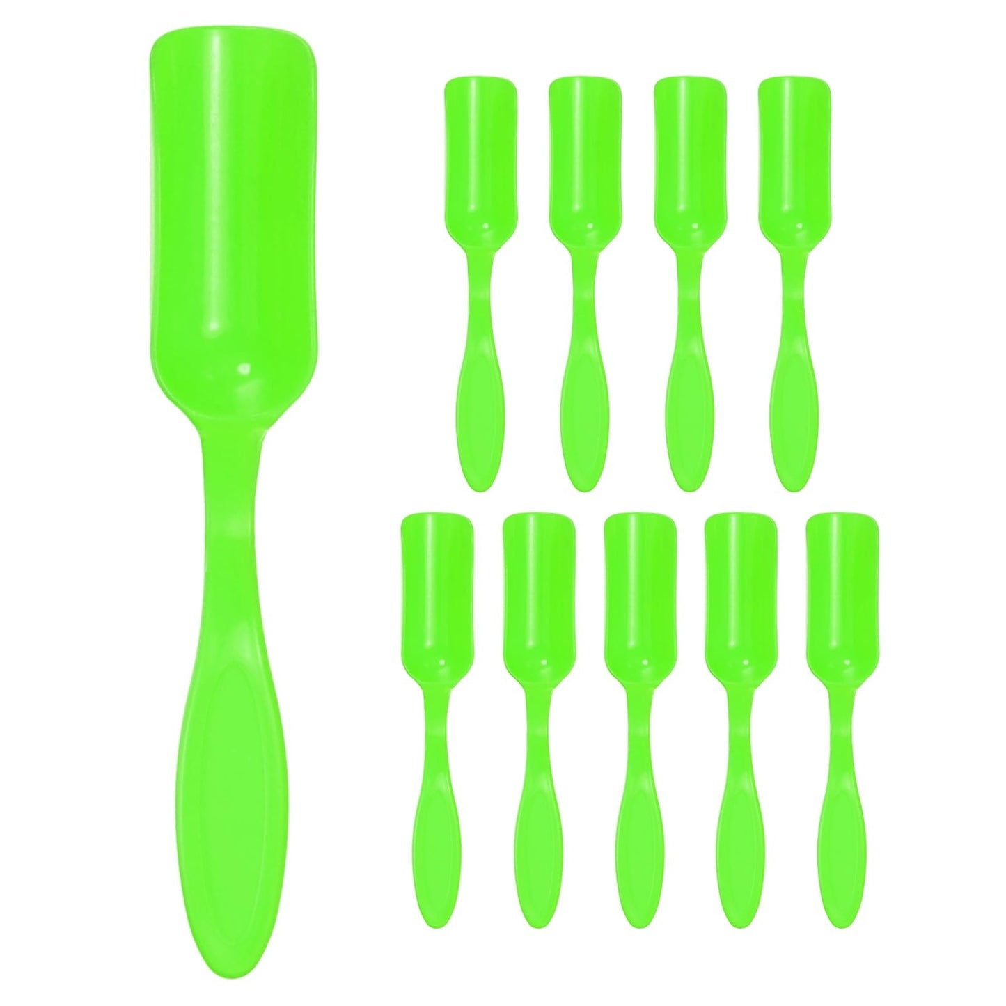 M METERXITY 10-Pack Mini Gardening Shovel Spoons, Plastic Garden Soil Scoops for Cultivation Digging Transplanting/Flower Planting/Plant Succulent, Colorful Small Gardening Tools [Green]