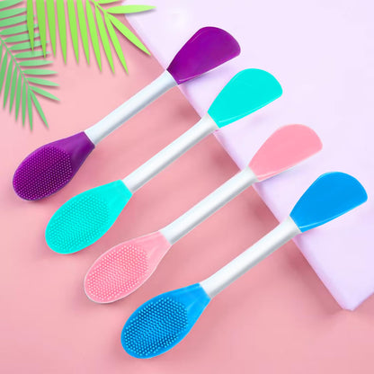 5PCS Silicone Scrubber Set, Lip & Face Cleansing Brush and 2PCS Exfoliating Face Brush for Men & Women