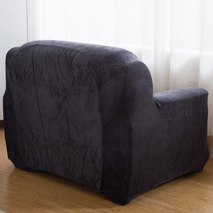 vctops 1-Piece Velvet Plush Stretch Chair Sofa Slipcover Soft Fuzzy Fluffy