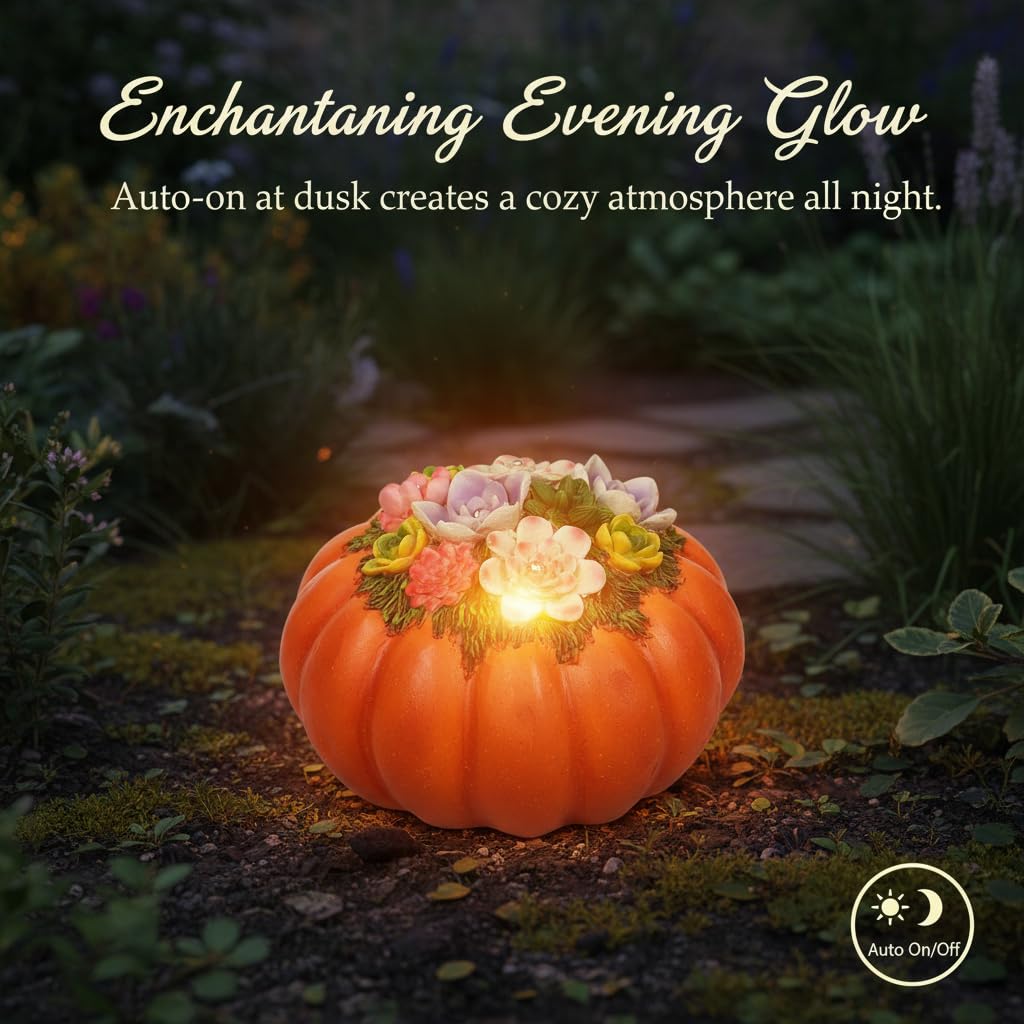 Solar Garden Decor Solar Pumpkin Lights Porch Pumpkins Outdoor Decor