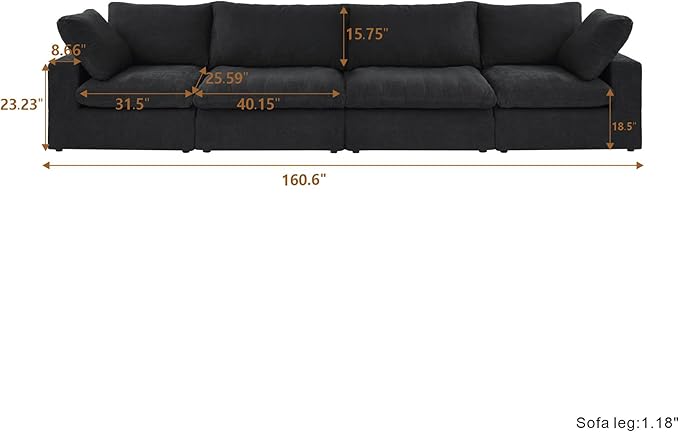 Cloud Modular Sectional Sofa Couch, Minimalist Deep Sofa Couches, Sofa Covers