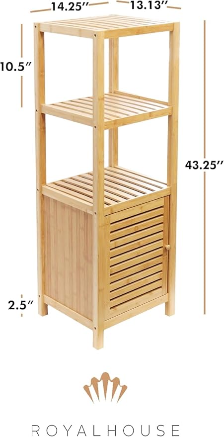 RoyalHouse Bamboo 3-Tier Floor Organizer