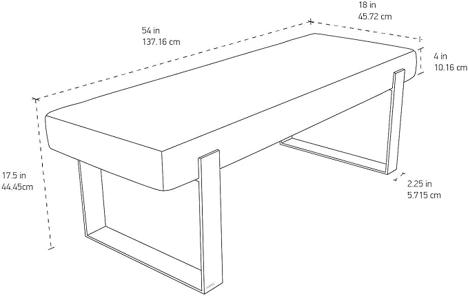 VANT Upholstered Bed Bench