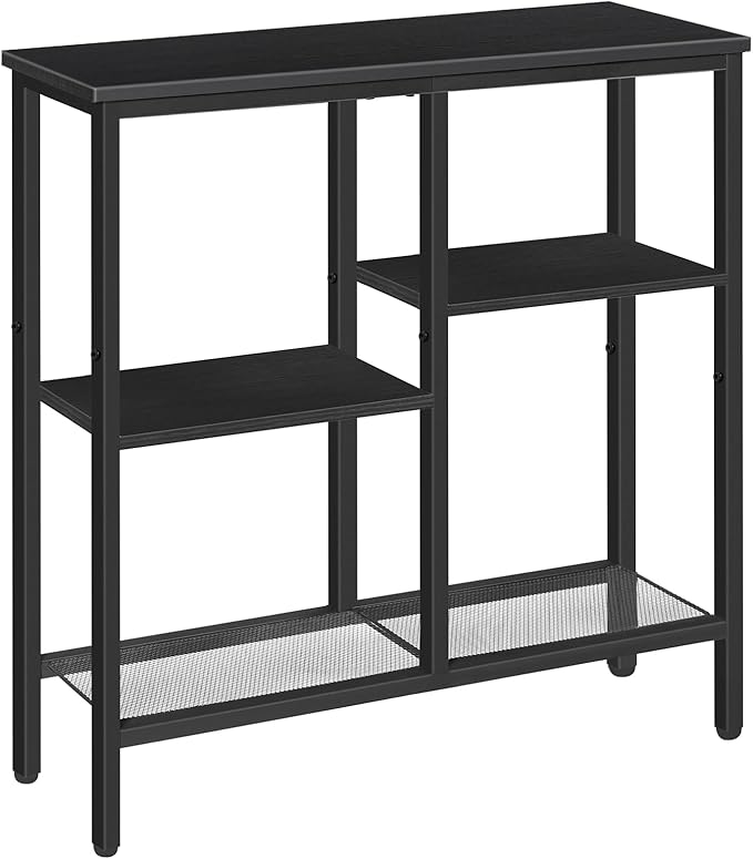 HOOBRO Narrow Console Table, Sofa Table, 4-Tier Industrial Entryway Table