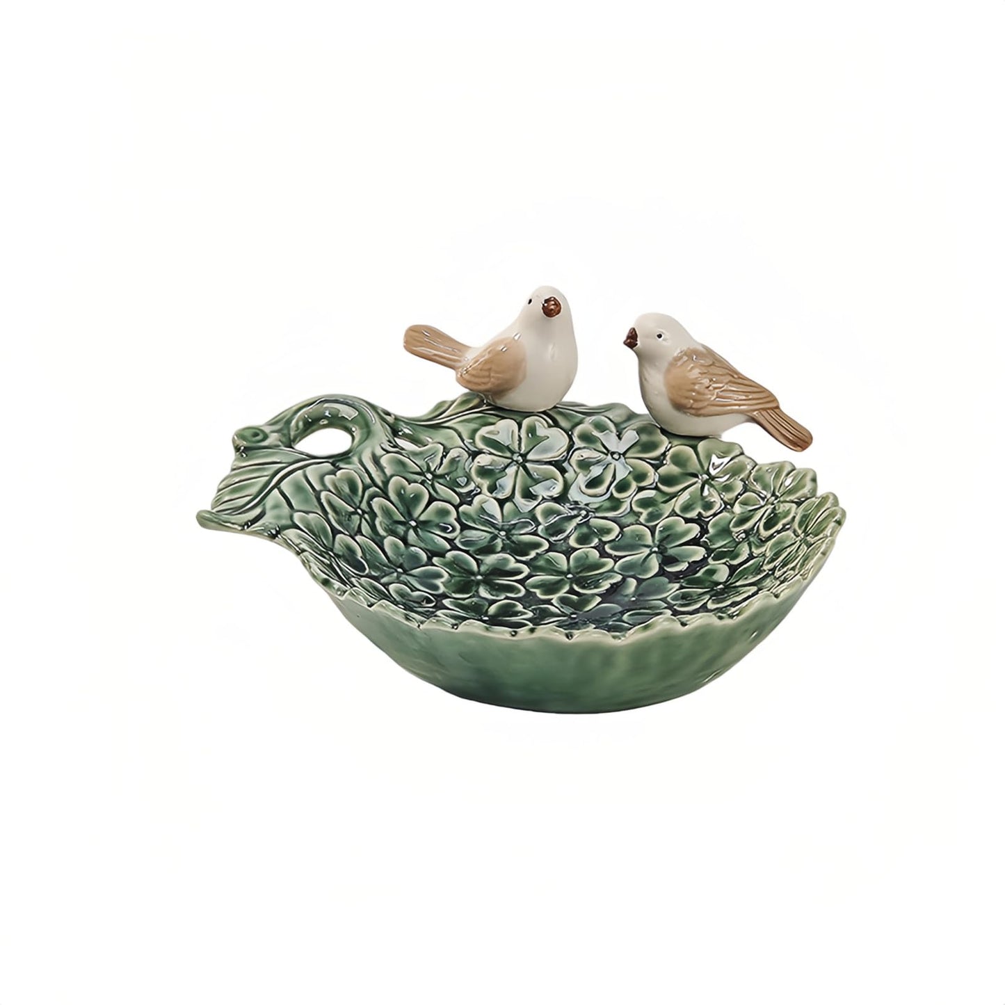 Qaoliffa Bird-Shaped Garden Planter - Fun Flower & Succulent Pot for Indoor Outdoor Use - Also Perfect as Jewelry Tray, Snack or Fruit Dish (Green)