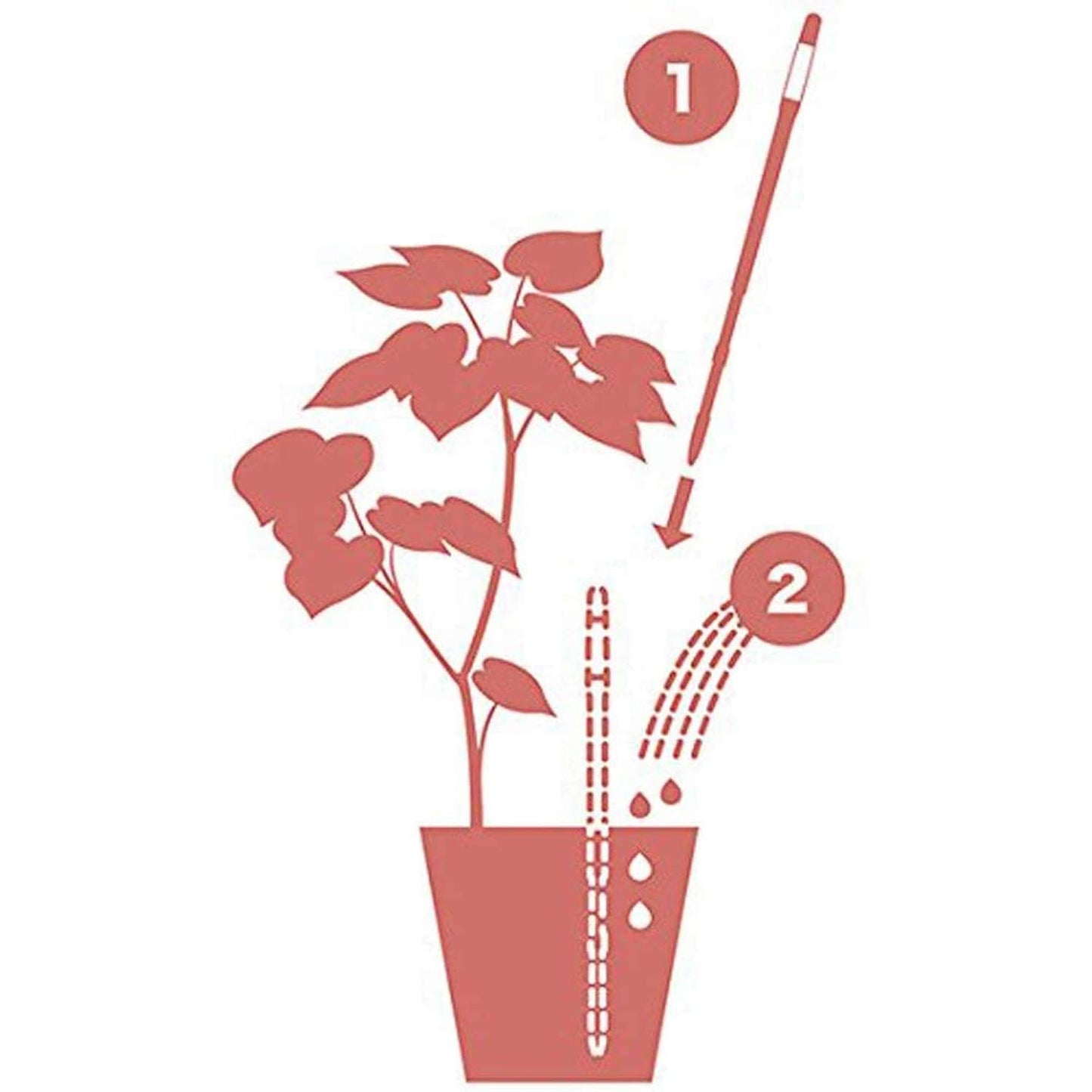 IPPINKA Sustee Aquameter, White, Small, Set of 4 - Soil Moisture Meter for Potted Plants - Plant Water Sensor (Refillable Style)