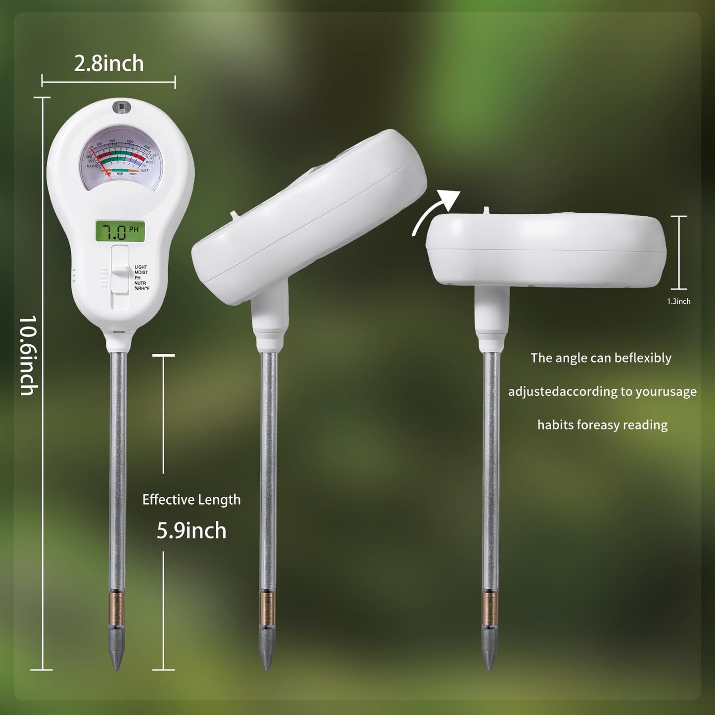 DXOKNQG Soil Moisture Meter, Plant Water Monitor, Hygrometer Sensor for Gardening, Farming, Indoor and Outdoor Plants (Basic Style + Two prode)