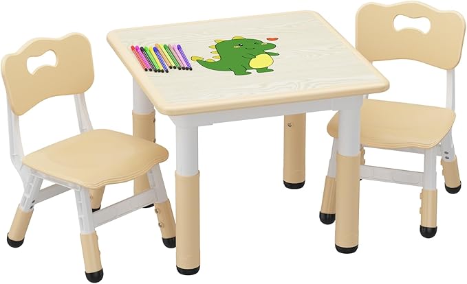 GAOMON Kids Table and 2 Chairs Set