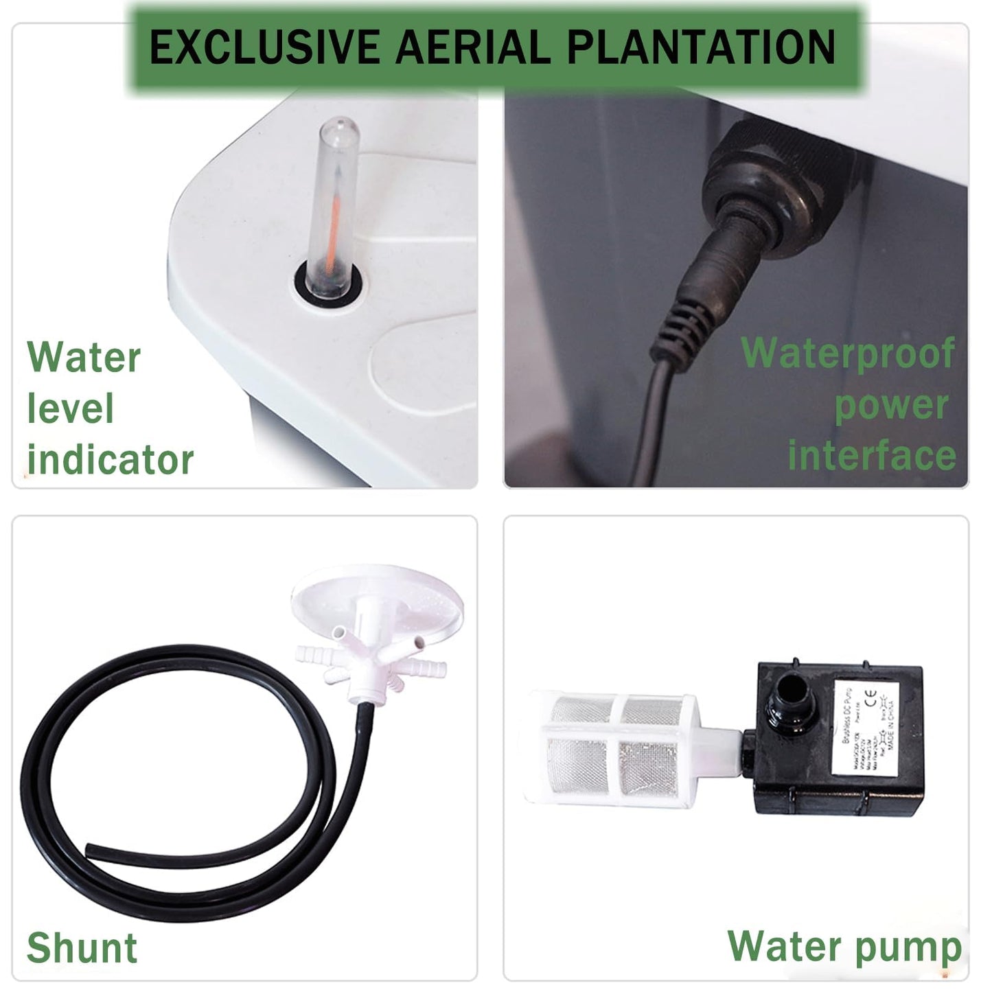 JPWDDWYT Hydroponics Tower Indoor Growing System Vertical Garden Planter Indoor Smart Garden Kit with Pump and Movable Water Tank Vegetable Plant Gift for Gardening Lover (30-Plants)