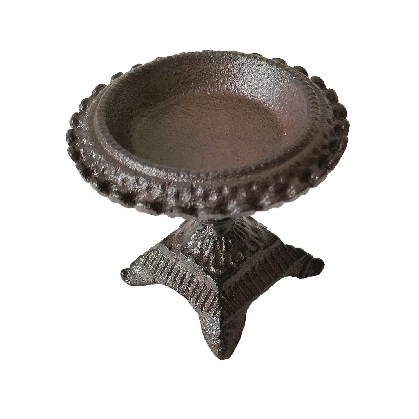 Heavy Duty Cast Iron Candle Holder, Retro Candlestick Holders, Handcrafted Metal Pillar Candle Stand for Dinner Home Garden Tabletop Decorative (B)