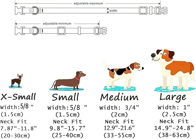 Mihqy Halloween Dog Collar - Pumpkin Bat Ghost Pattern - Adjustable for Small Medium Large Dogs(Halloween,XS)