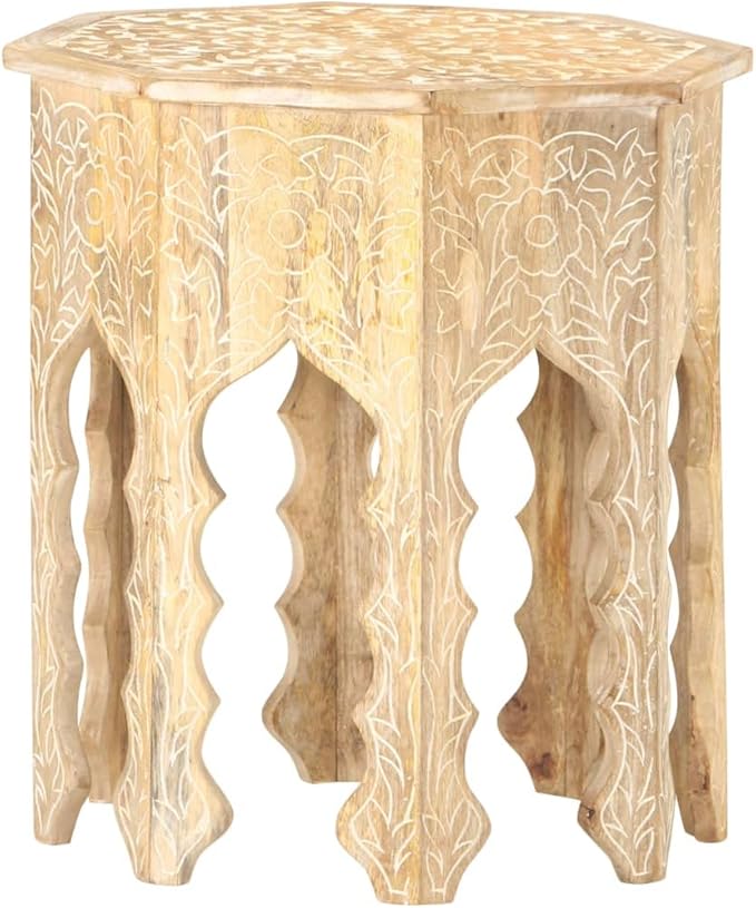 vidaXL Bohemian-Style Side Table in Solid Mango Wood