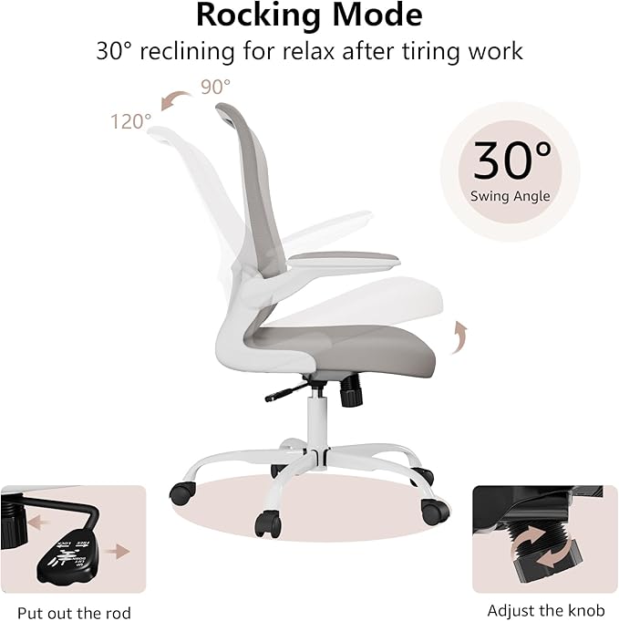 Ergonomic Office Chair, Comfort Swivel Home Office Task Chair, Breathable Mesh