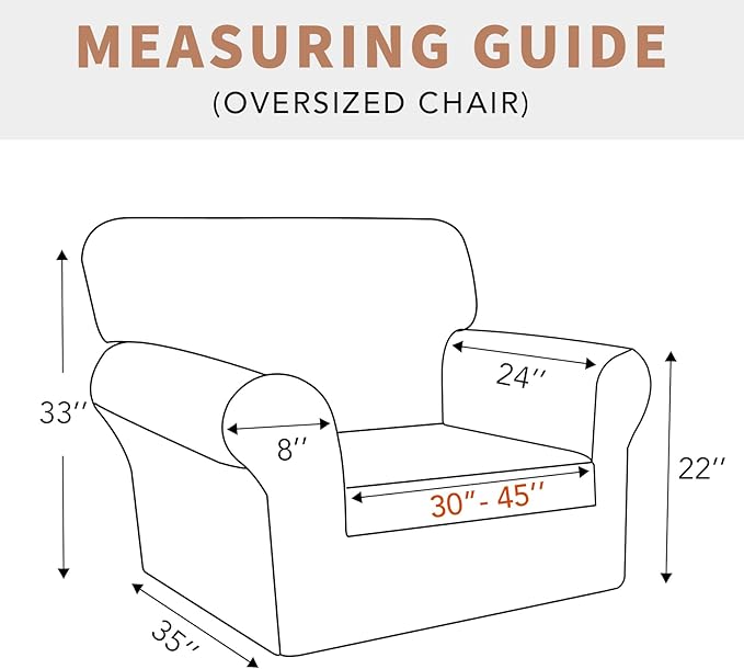 Easy-Going 100% Waterproof Oversized Chair Couch Cover, Dual Waterproof Sofa