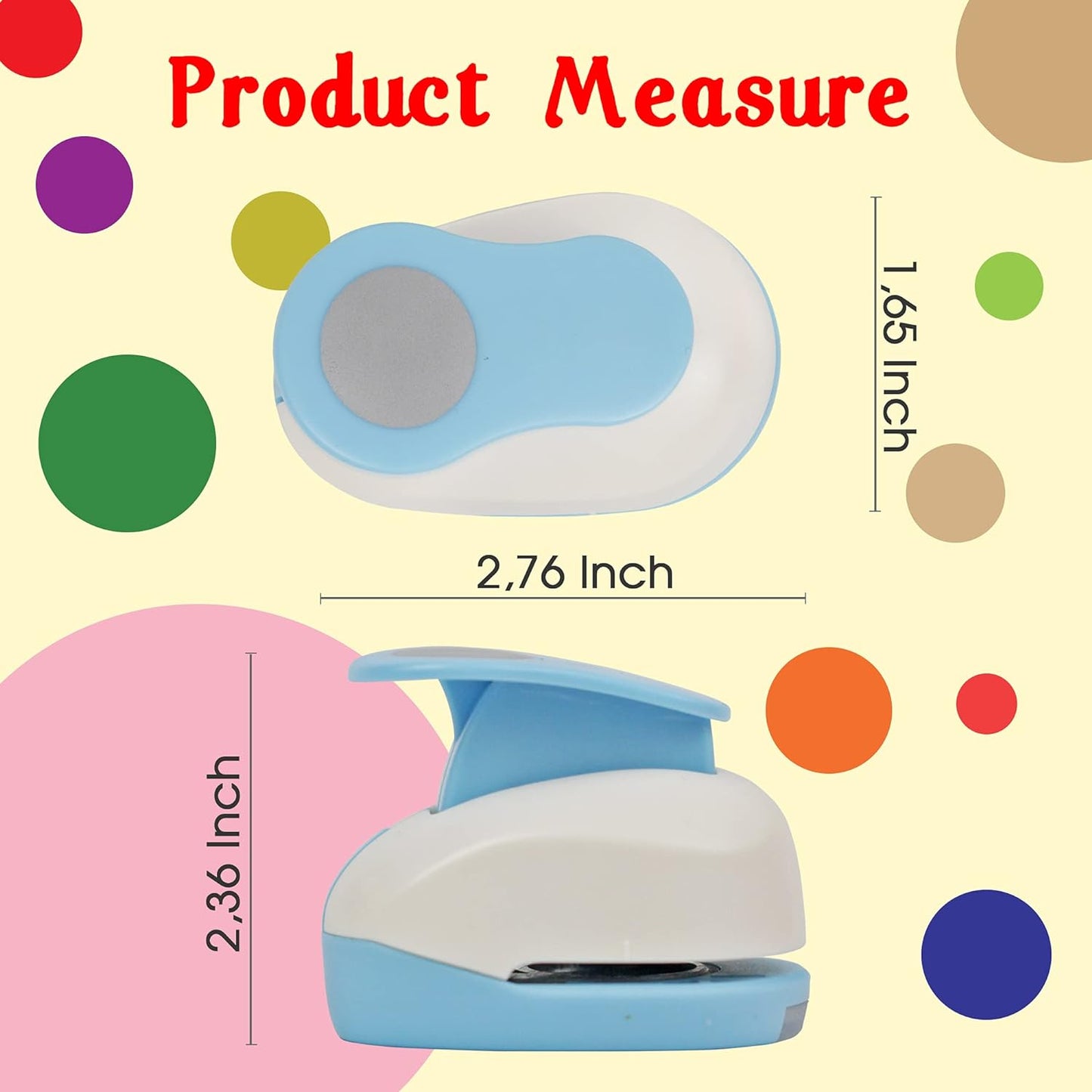 Circle Hole Punch for Craft Sizeout 1inch, Paper Punch Shapes, Craft Lever Punch Handmade Paper, Tool Circle Punch for Scrapbook, Festival Cards, DIY Arts