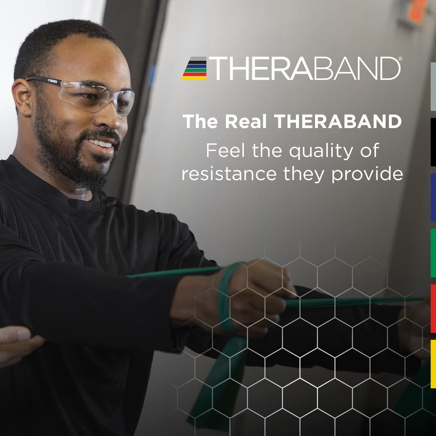 THERABAND Professional Latex Resistance Bands, Individual 6 Ft Elastic Band for Upper & Lower Body Exercise, Physical Therapy, Pilates, Home Workouts, 6 Foot, Blue, Extra Heavy, Level 5