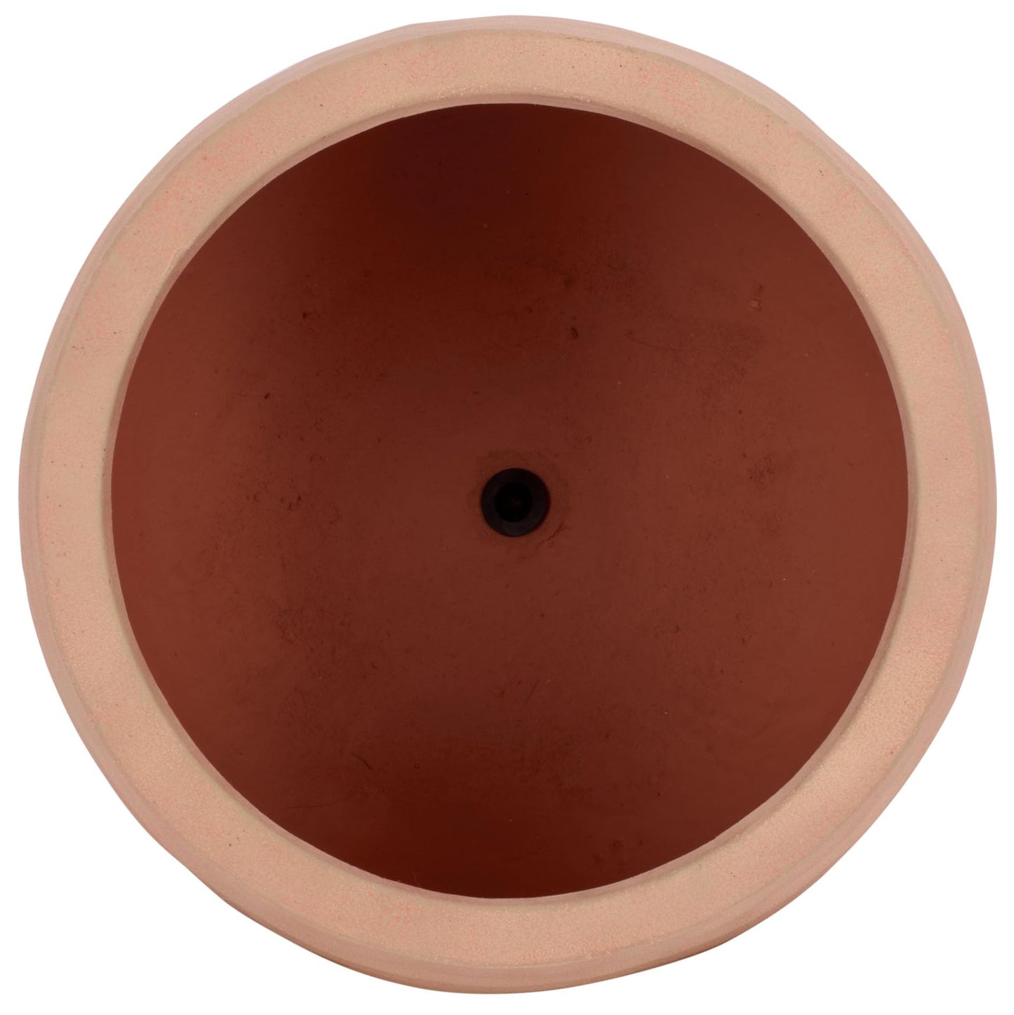 SAFAVIEH Outdoor Patio Furniture Collection - Marta Terracotta Ficonstone Planter Pot, Modern Round Plant Container, Fully Assembled (PAT1542D)