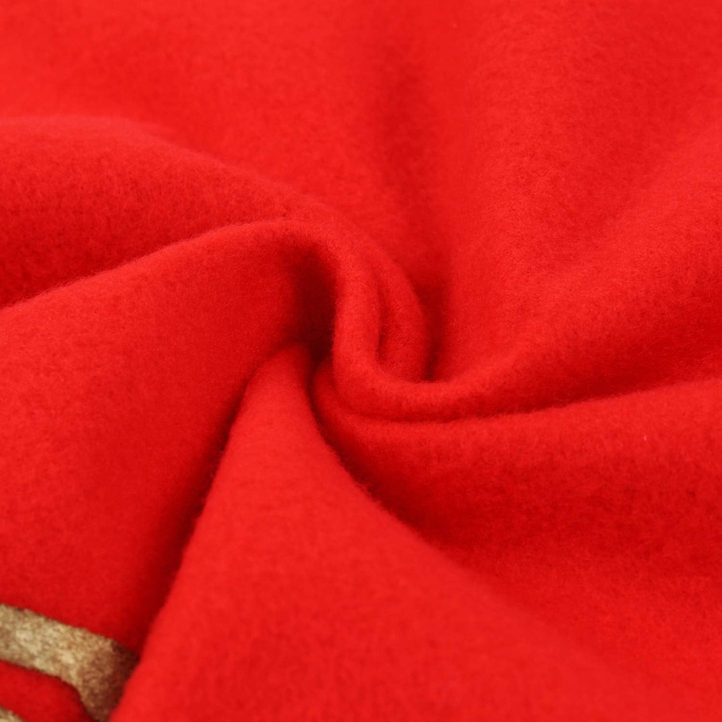 Sattiyrch Christmas Tree Skirt with Gold Rim 36",Flannelette Santa Reindeer Decoration for 6Ft/7.5Ft Xmas Tree