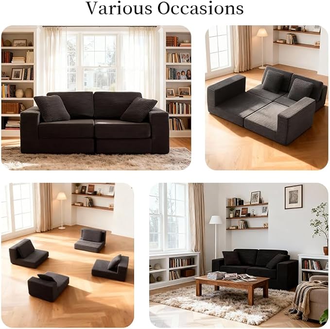 FILUXE Modular Sectional Sofa, Modern Modular Sofa Couch