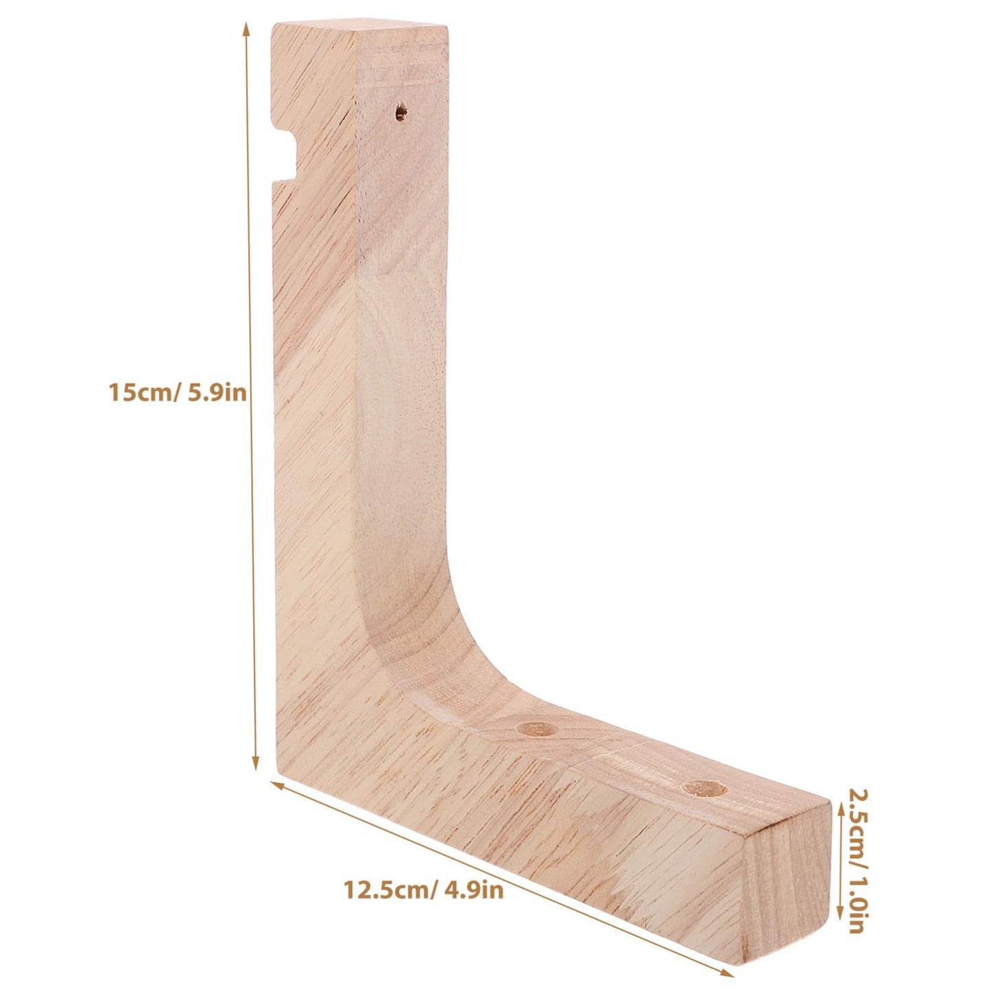 SUPVOX Wooden Plant Hanger Bracket 2pcs Indoor Wall Plant Holders Heavy-Duty Hanging Hooks for Flower Pots Natural Wood Suitable for Indoor Garden and Patio