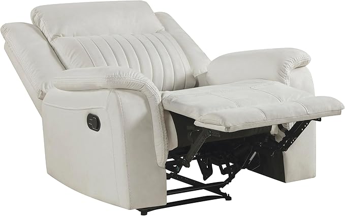 Lexicon Manual Recliner Chair, Polished Microfiber Reclining Sofa Chair