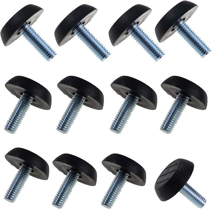 M6 Adjustable Furniture Levelers Table Feet Screw in Threaded, Screw on Chair