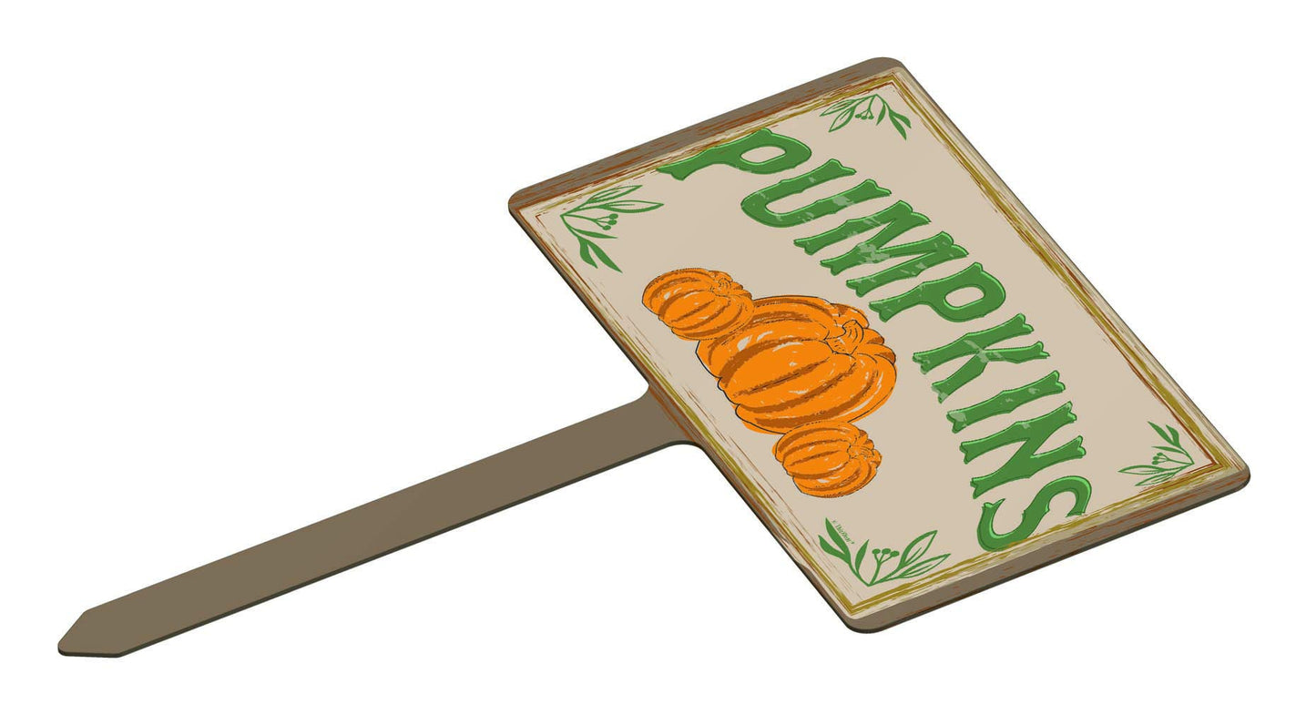 ThisWear Farming Vegetable Garden Sign Pumpkins 1-Pack Rectangle Garden Sign