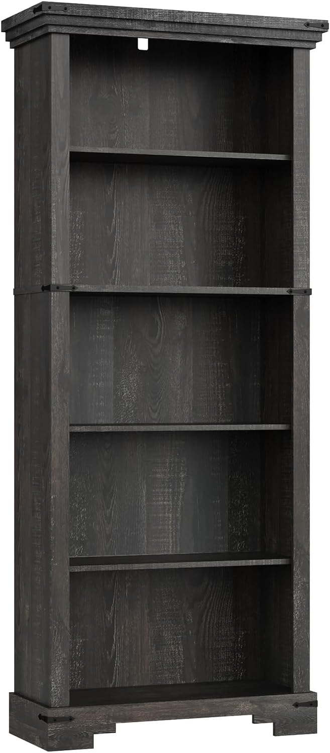 5-Tier Farmhouse Bookshelf, 61.1 inch Tall Bookcase