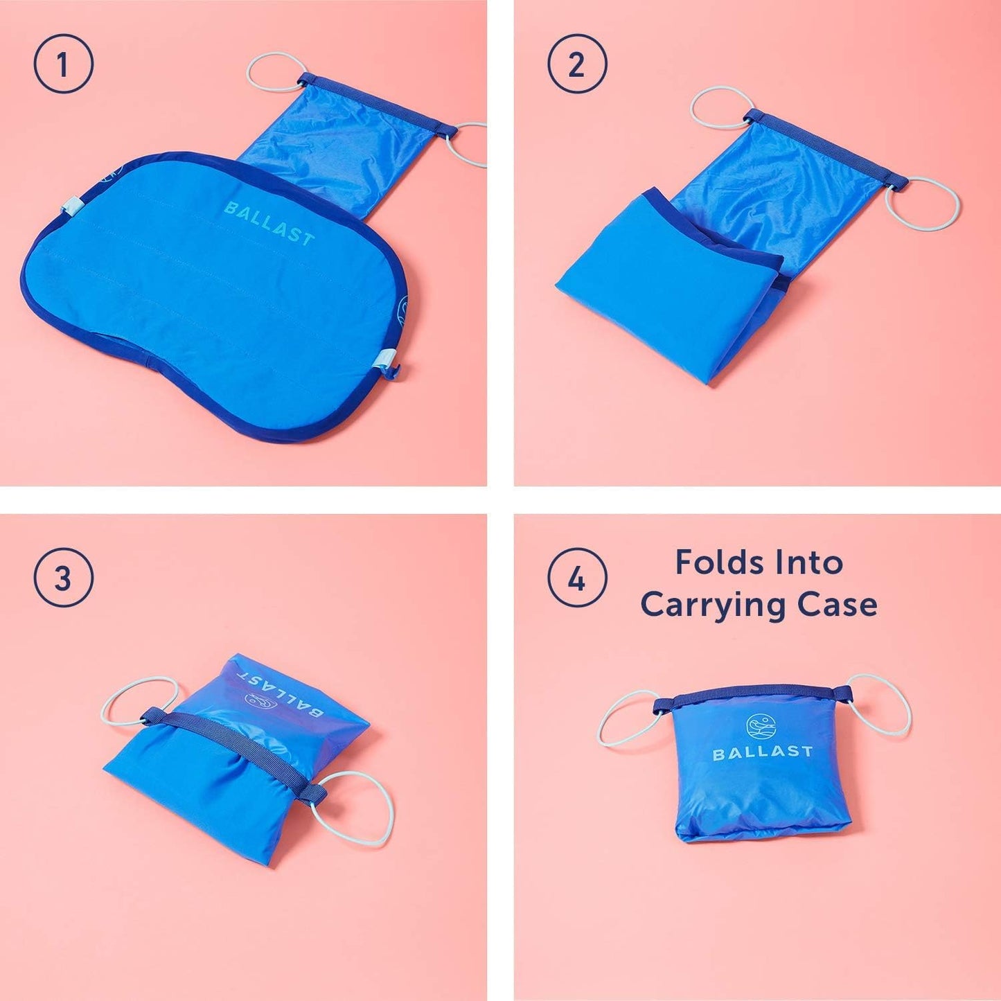 Ballast Beach Pillow – Comfy, Durable & Compact, Stays Put on Windy Beaches with Patented Sand Pouch, Inflatable Pillow for Beaches, Pools, Camping, Festivals and Travel (ADNT-Coastal-Anchor)