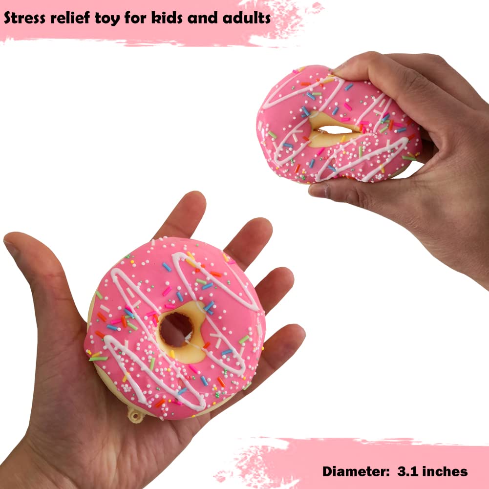 MOLUMIX 6 Pcs Fake Donuts, Realistic Artificial Fake Doughnut Model Photography Props Home Decoration