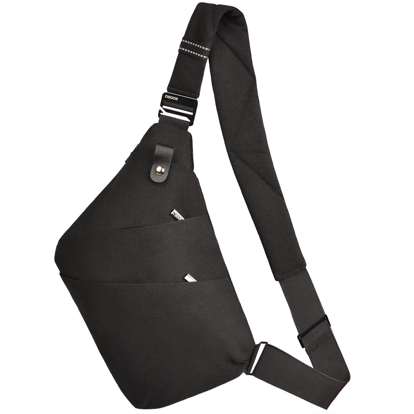 OSOCE Lightweight Sling Bag, Anti Theft Crossbody Bags for Women Men Casual Shoulder Crossbody Sport Travel Hiking Bag,Black,Small