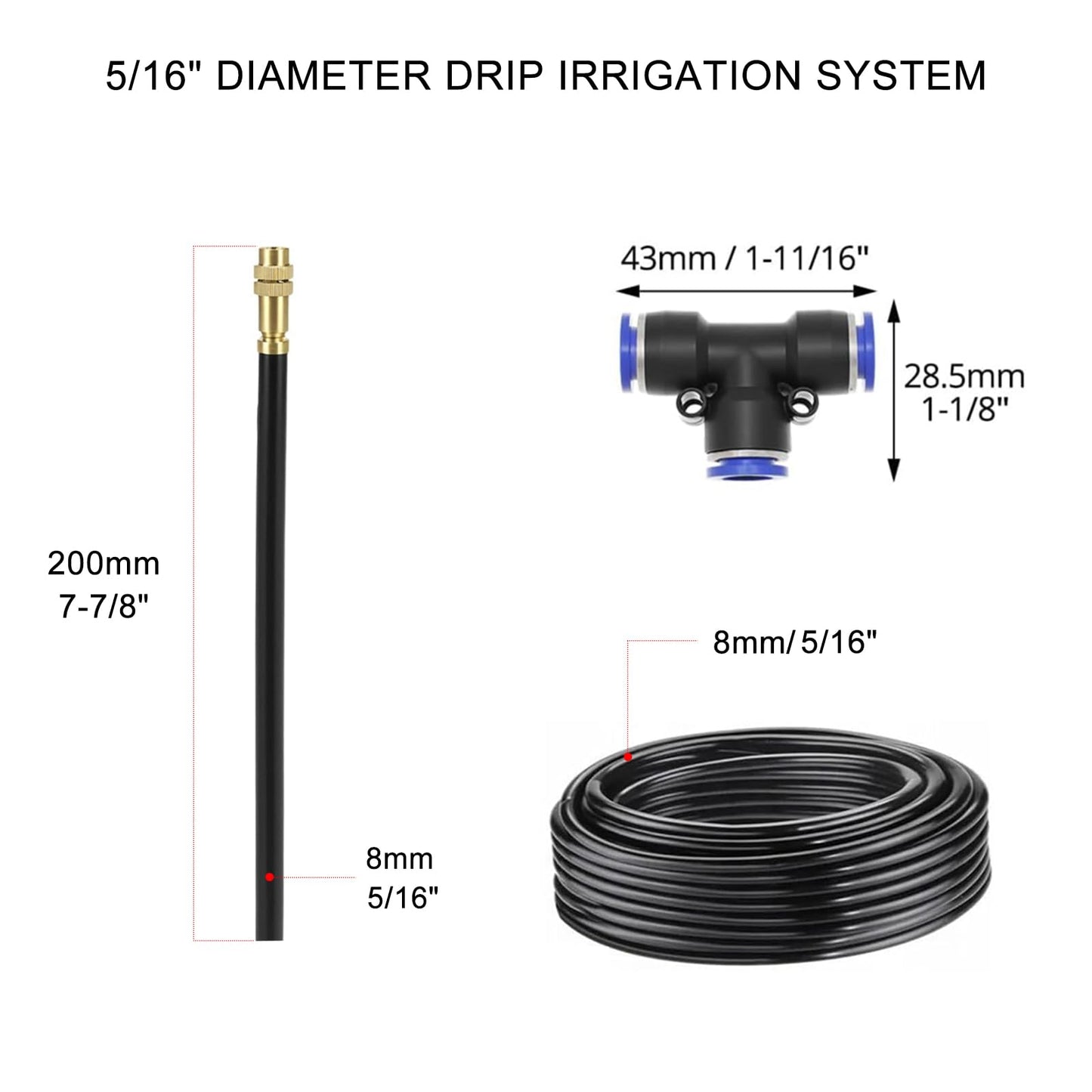 Drip Irrigation System, 50 FT Watering System, Garden Irrigation System for Yard, Lawn, and Plants